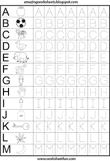 Kindergarden Letter Tracing Worksheets Free Printable