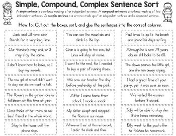 Complex Sentences Worksheet Ks2