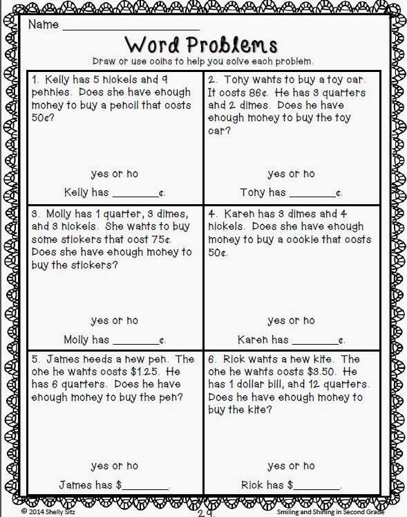 Simple Addition Word Problems For Grade 2