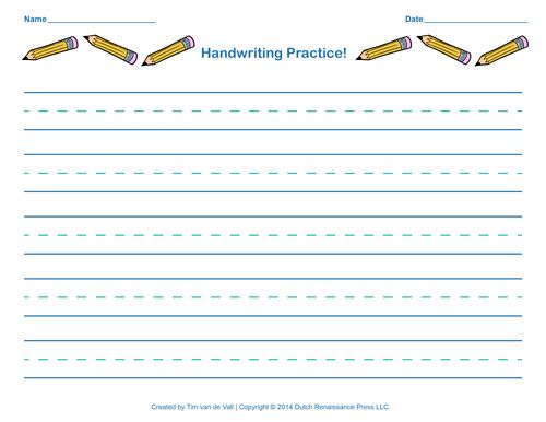 Kindergarten Writing Worksheets Blank