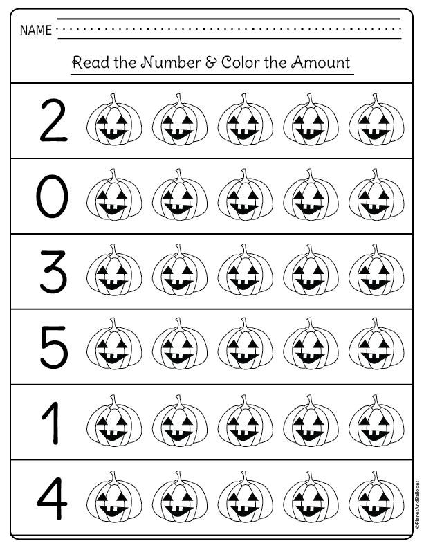 Halloween Worksheets Kindergarten Pdf