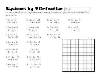 Elimination Method Worksheet With Answers