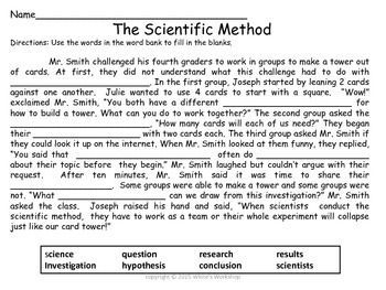 5th Grade Scientific Method Vocabulary Worksheet