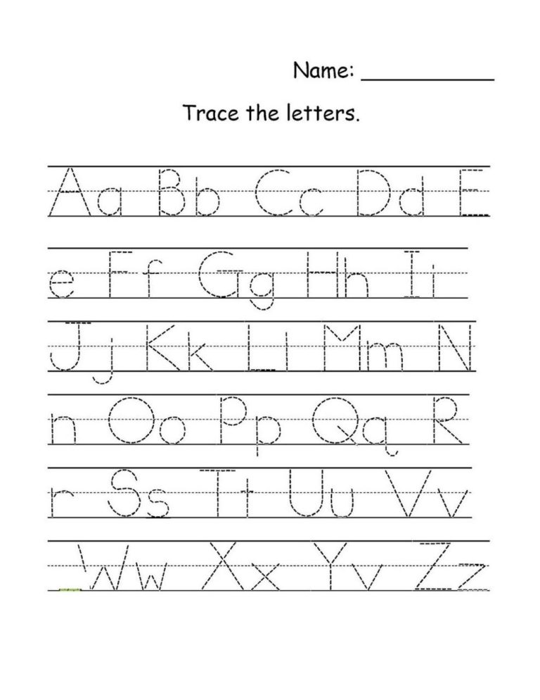 Uppercase Alphabet Tracing Pages