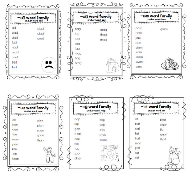 Word Family Worksheets First Grade