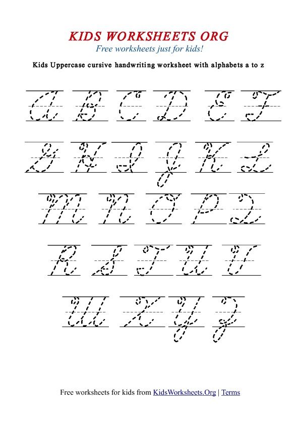 Cursive Writing Cursive Alphabets Capital And Small Letters Worksheet