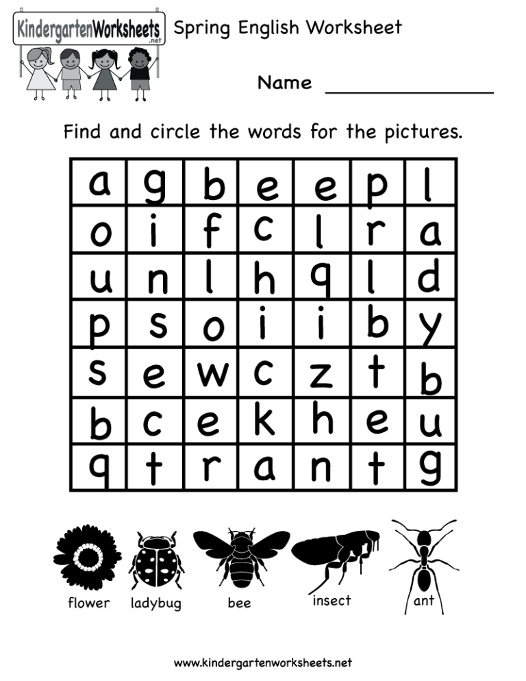 Kindergarten Worksheets Free Printable