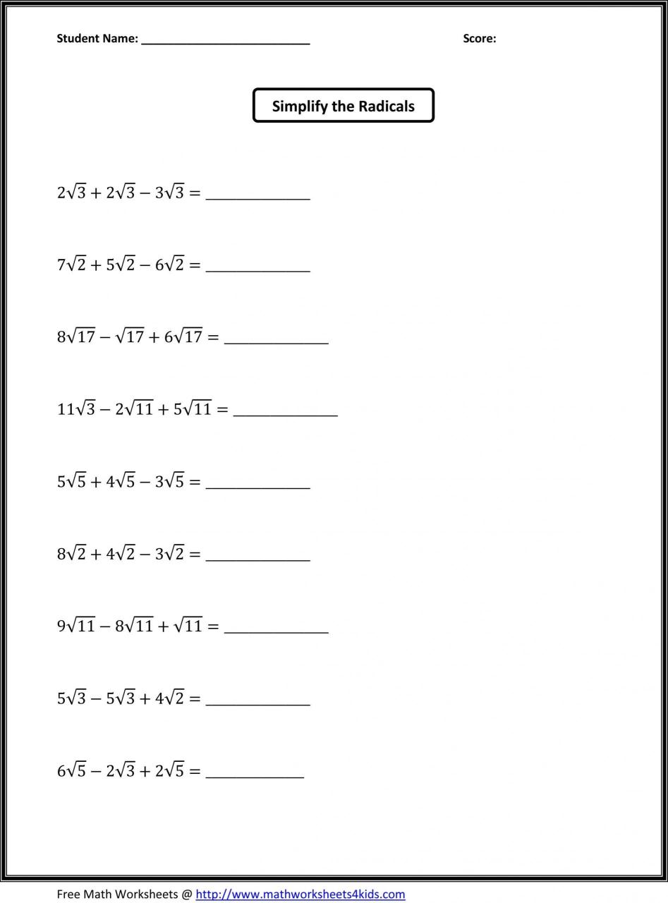 Exponents Worksheets Grade 5