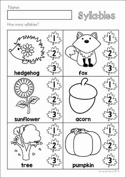 Syllables Worksheet For Preschool