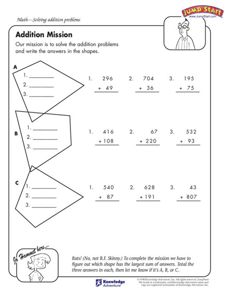 Fun Multiplication Worksheets 5th Grade