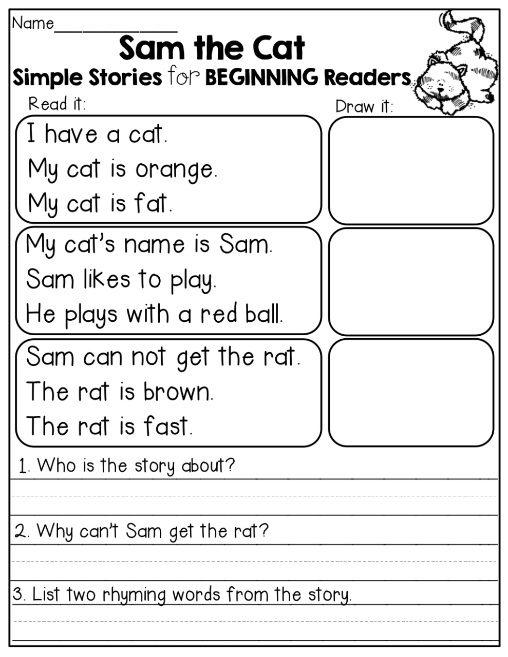 Simple Sentences For Grade 1 To Read Thekidsworksheet