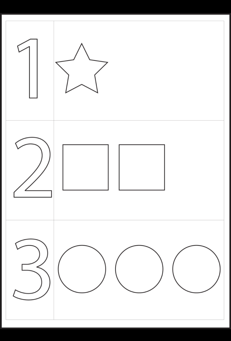 Number Tracing Worksheets For 3 Year Olds