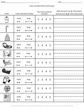 Long Vowel Sounds Worksheets 4th Grade