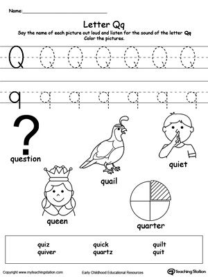 Letter Q Worksheets For Kids