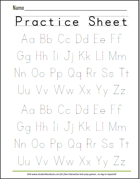 Abc Writing Practice Worksheet