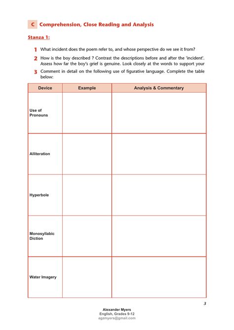 Reflection Sheet For Students