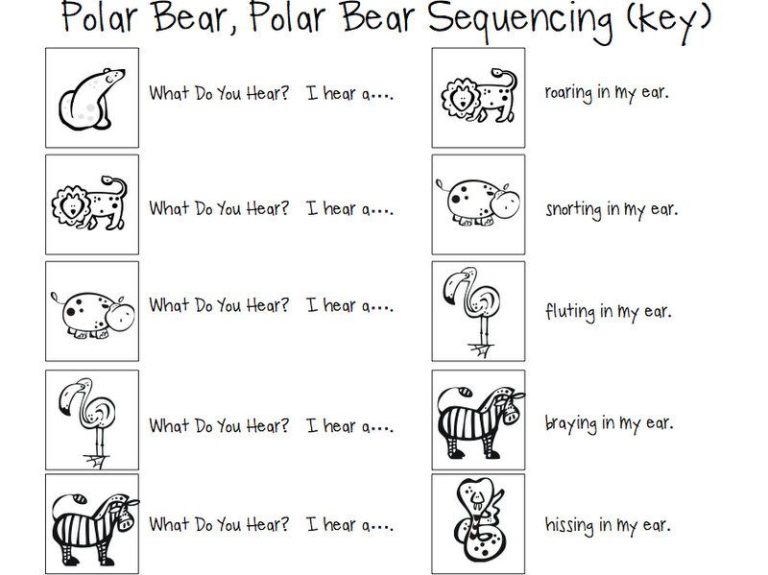 Preschool Printables Polar Bear Polar Bear What Do You Hear Printables