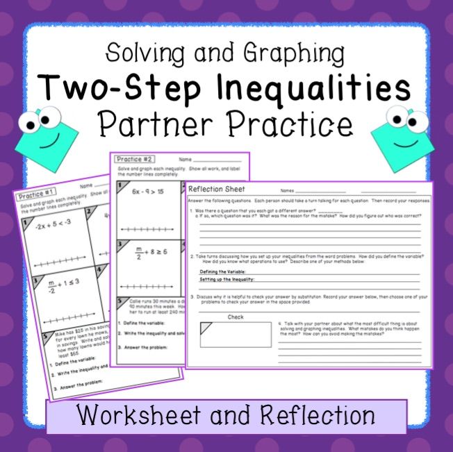 Two Step Inequalities Worksheet I Love Math Answers