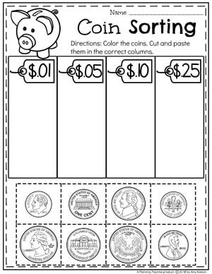 Money Worksheets For Kindergarten