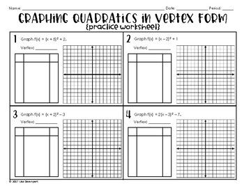 Standard Form To Vertex Form Worksheet With Answers