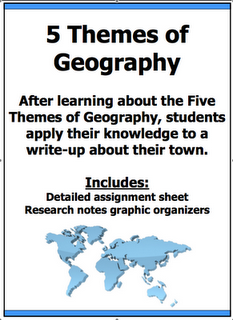 5 Themes Of Geography Worksheet