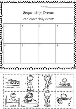 Sequence Of Events Worksheets 1st Grade