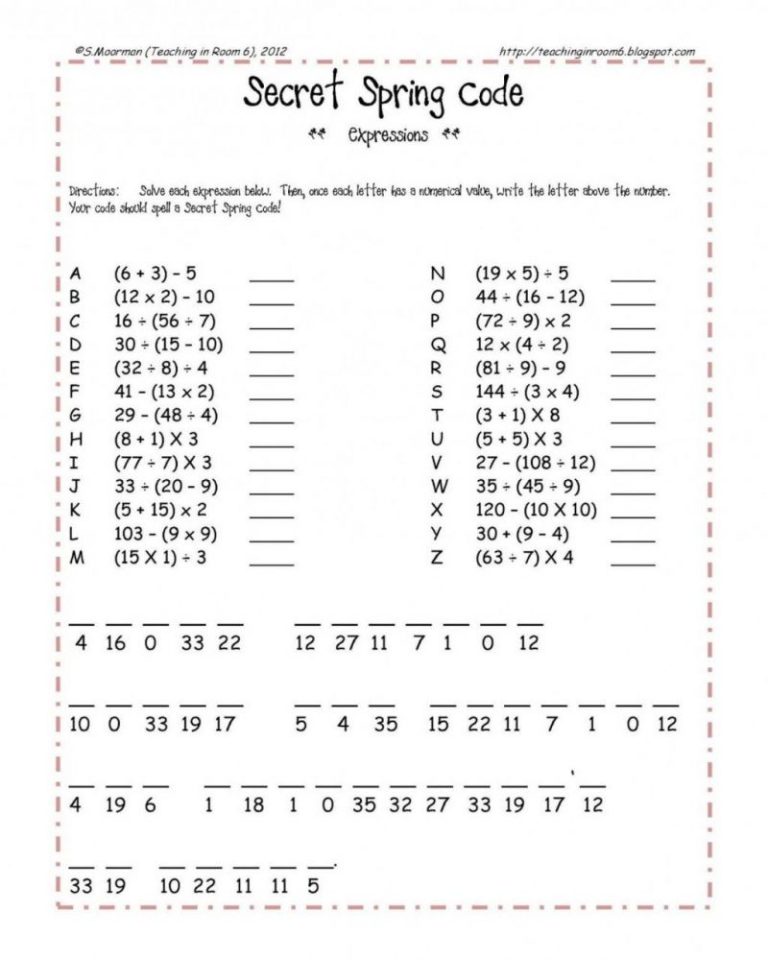 6th Grade Math Worksheets Free Printable