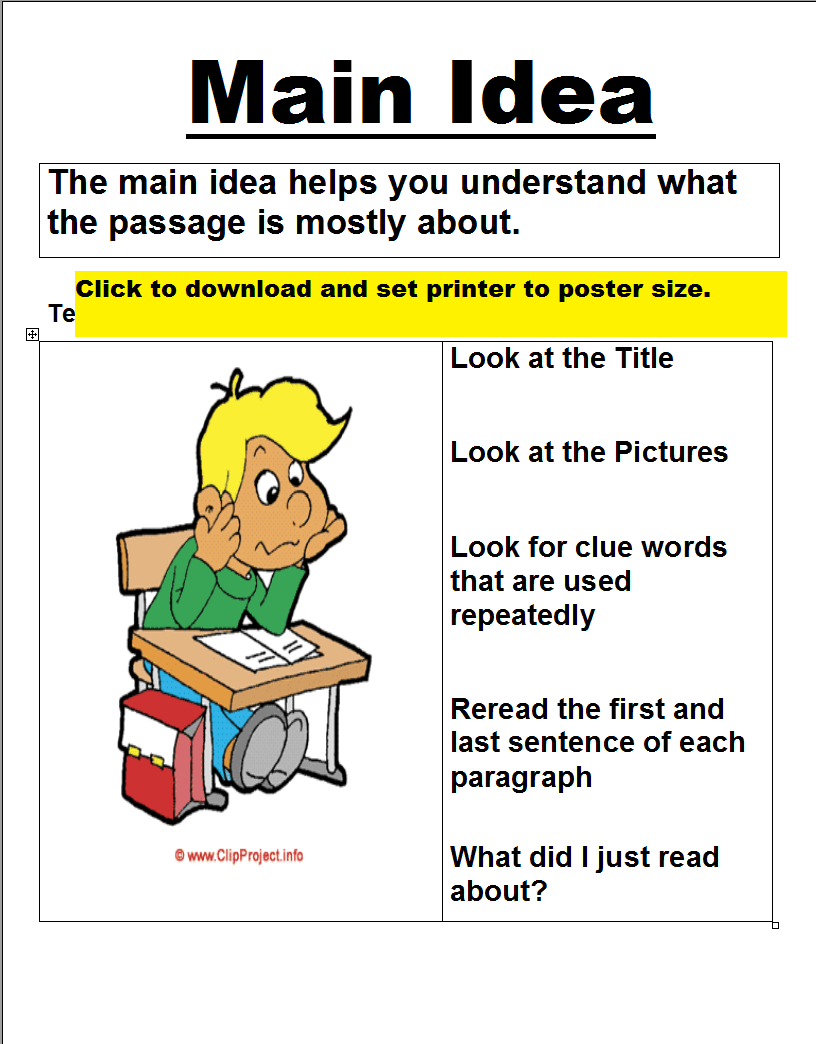 Main Idea Worksheets 2nd Grade Free Printable