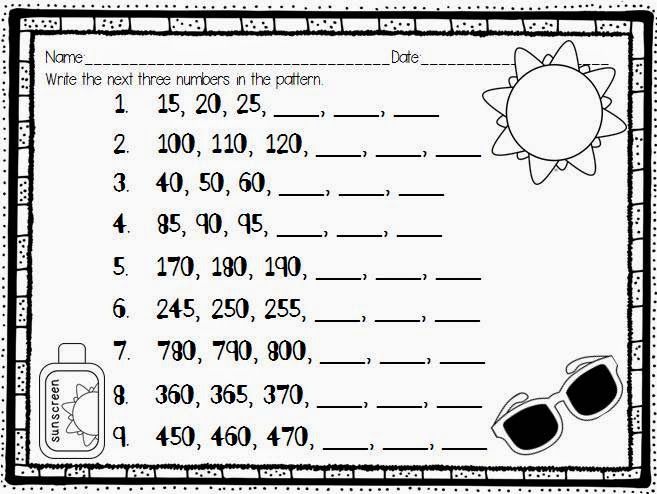 Number Patterns Worksheets Grade 5