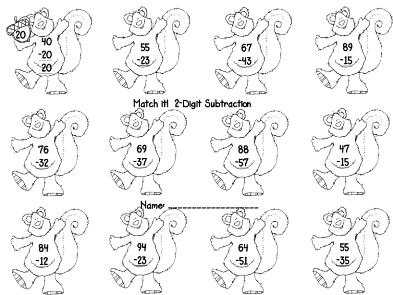 2 Digit Subtraction With Regrouping Pdf