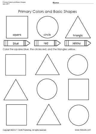 Preschool Worksheets Shapes And Colors