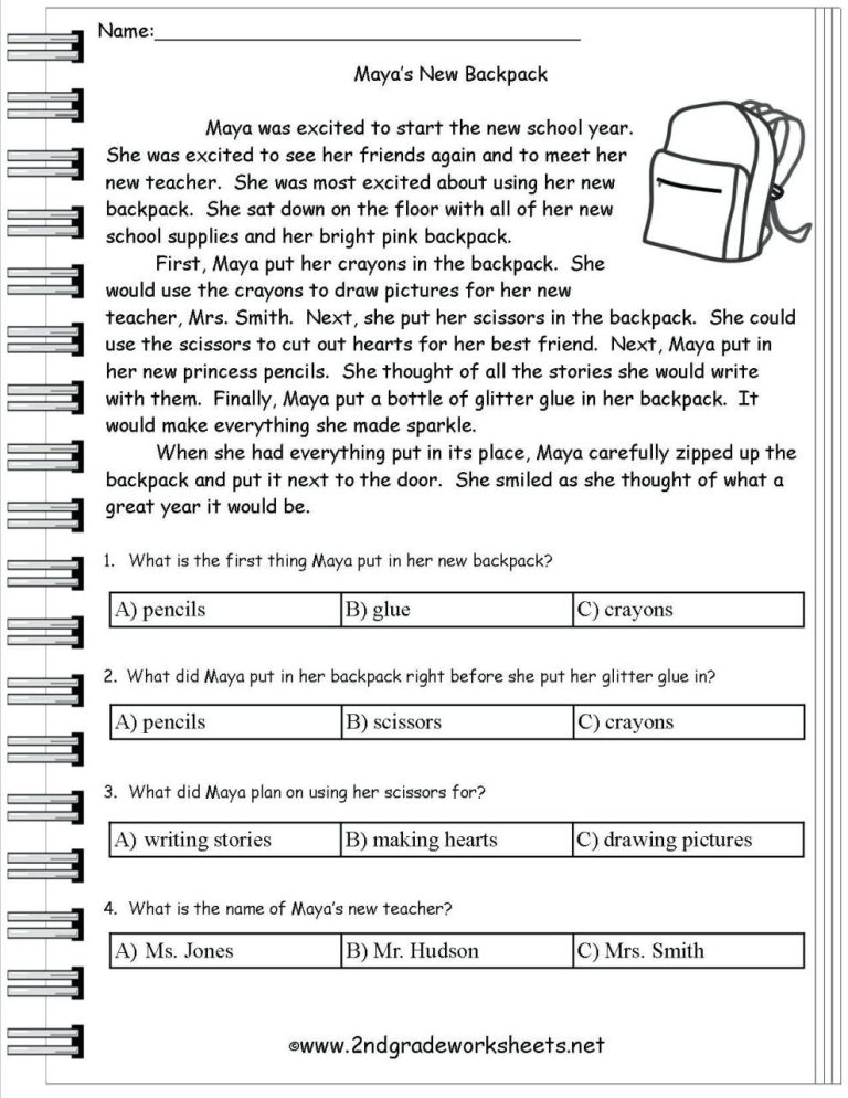 Theme Worksheets For 6th Grade