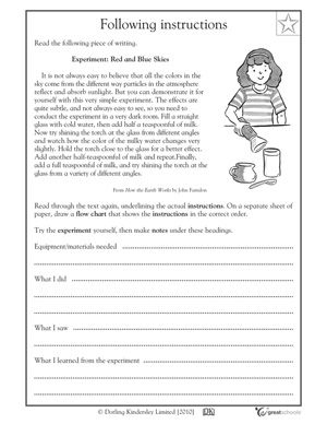 English Comprehension Worksheets For Grade 5