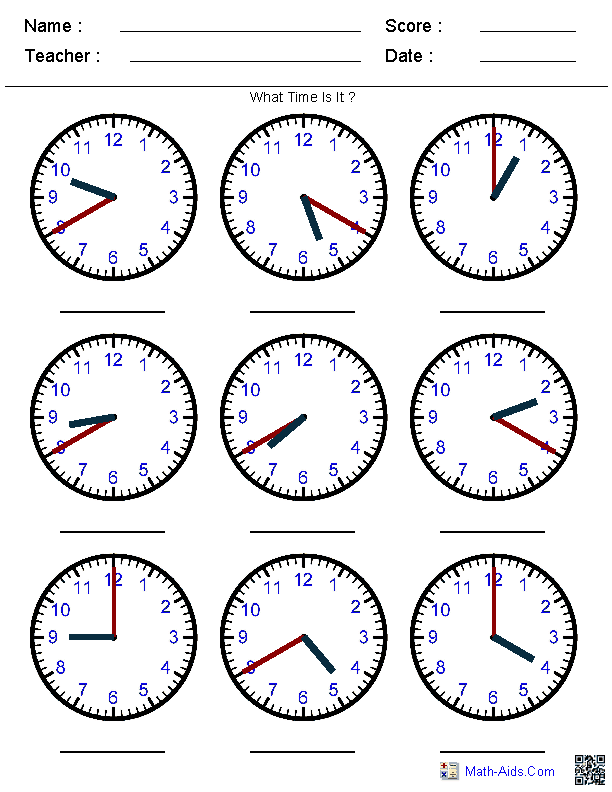 Telling Time To The Minute Worksheets Pdf