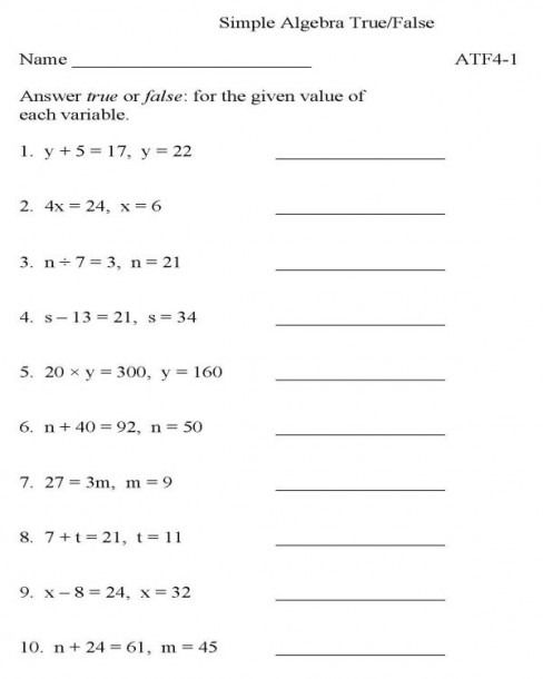 10th Grade Math Worksheets