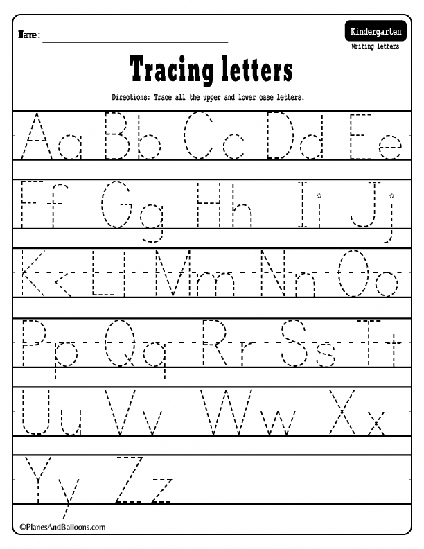 Printable Finger Tracing Alphabet Letters