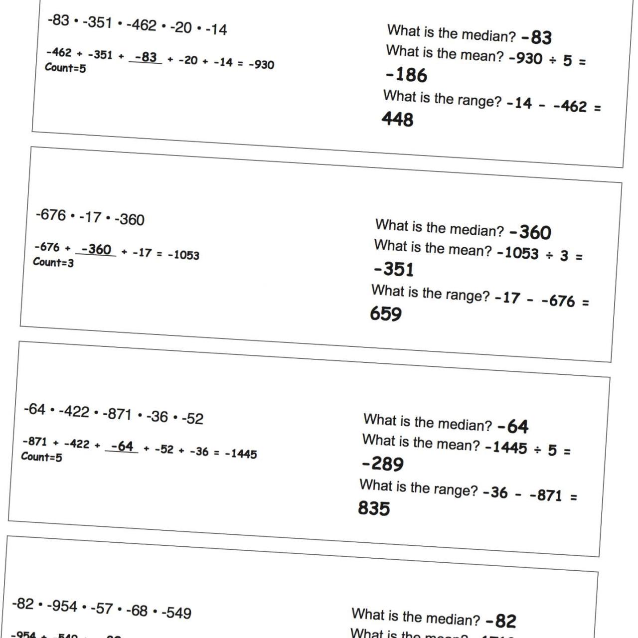 Division Word Problems With Negative Numbers