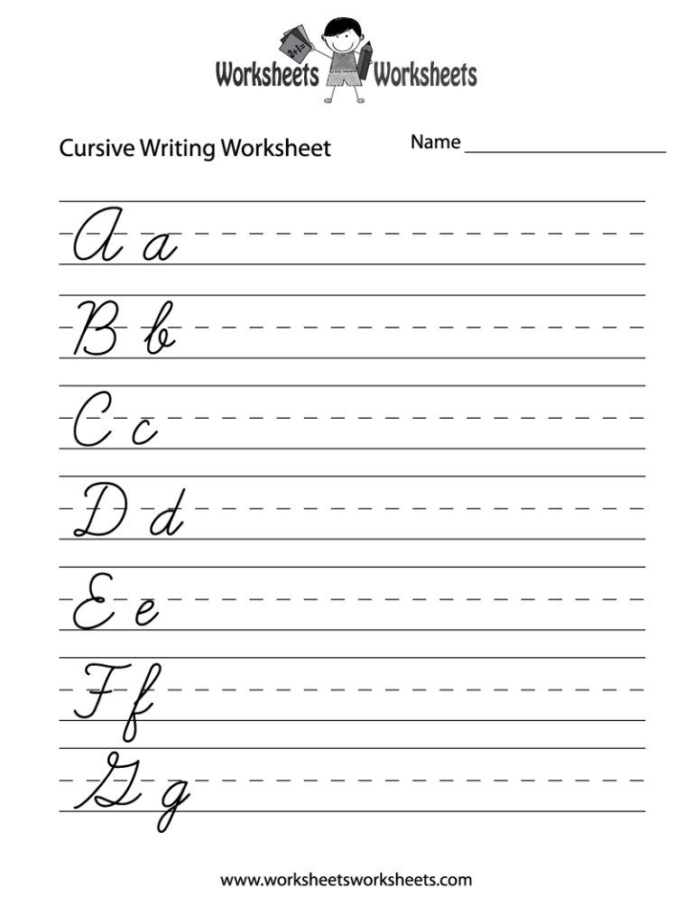 Lowercase Cursive Writing Worksheets Pdf Free Download