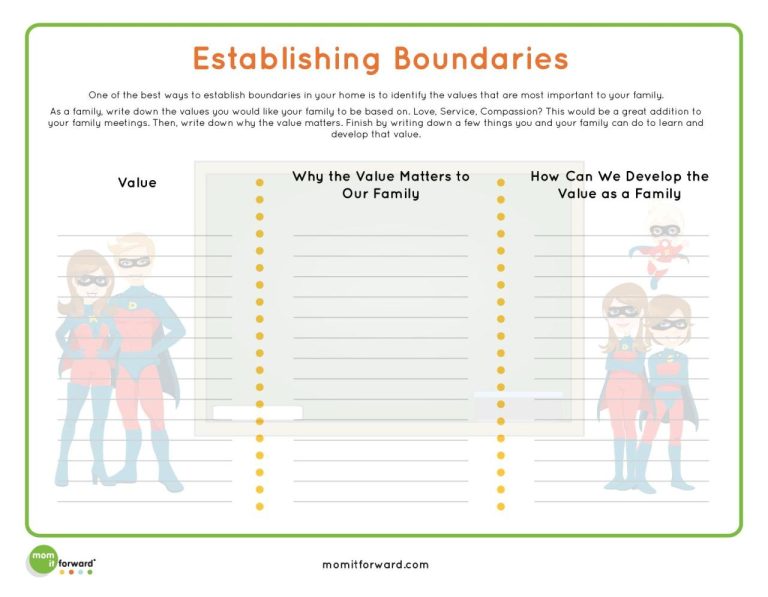 Setting Boundaries Worksheet For Adults