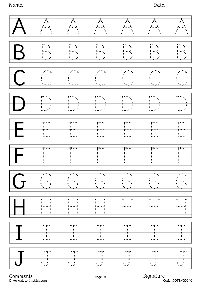 Capital Alphabet Writing Practice Sheets Pdf