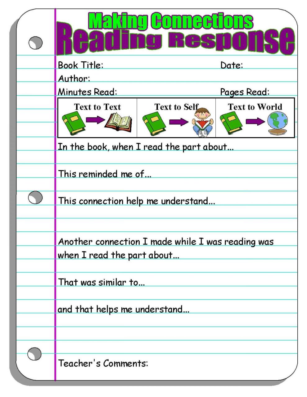 Making Connections Worksheet 4th Grade
