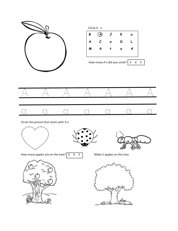 Letter Preschool Worksheets For 4 Year Olds