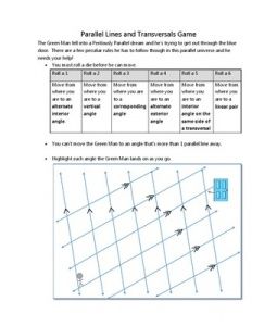 Parallel Lines And Transversals Worksheet Answers
