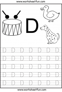 Letter D Worksheets For Kindergarten