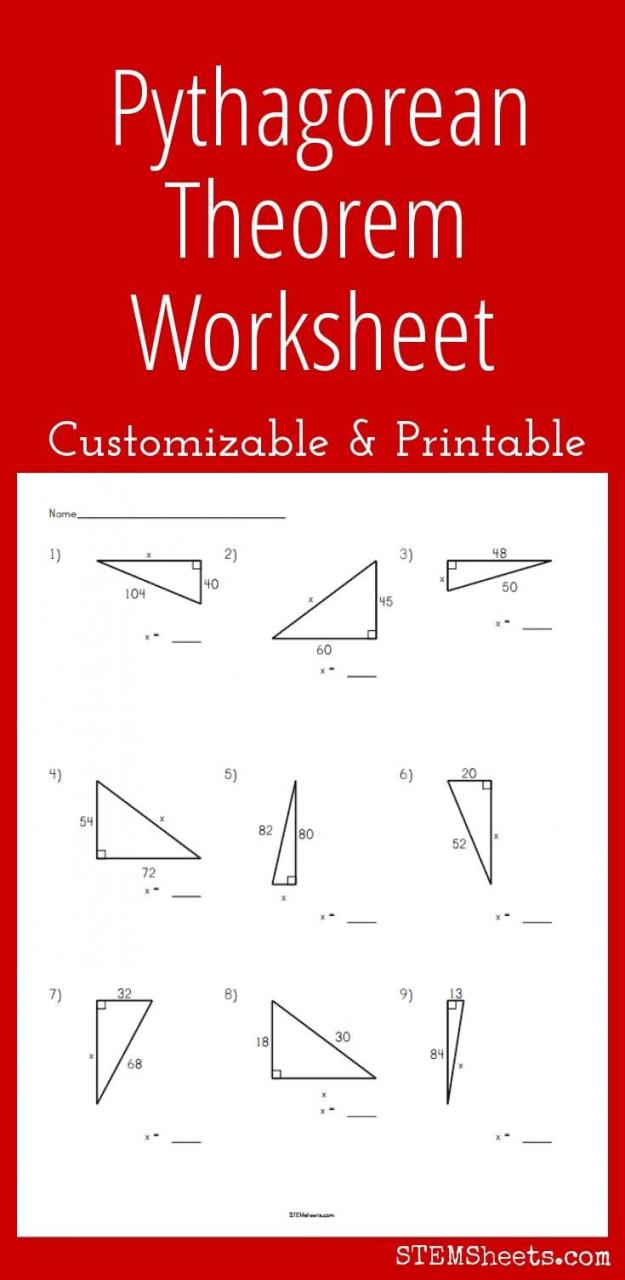 Pythagorean Theorem Worksheets Grade 9 Pdf