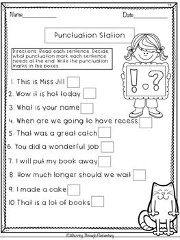 Punctuation Worksheets For Grade 3