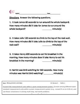 Common Core Worksheets Word Problems