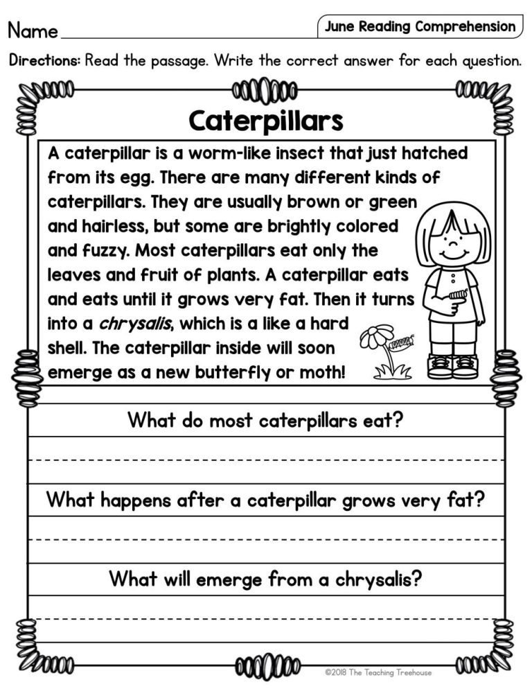 Year 4 Reading Comprehension Test Papers Free