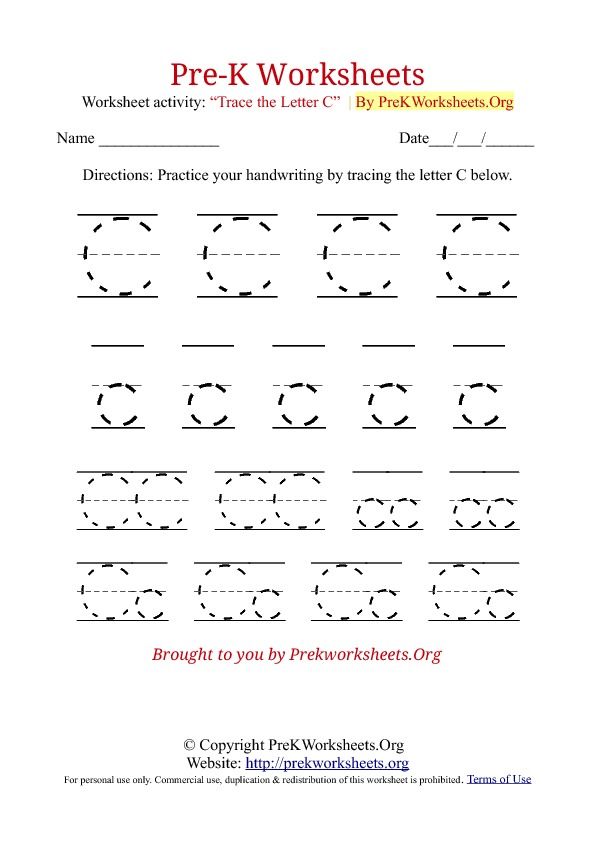 Preschool Pre Kindergarten Worksheets