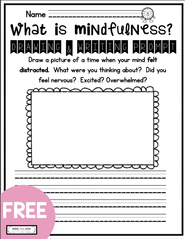 Free Printable Mindfulness Worksheets For Kids